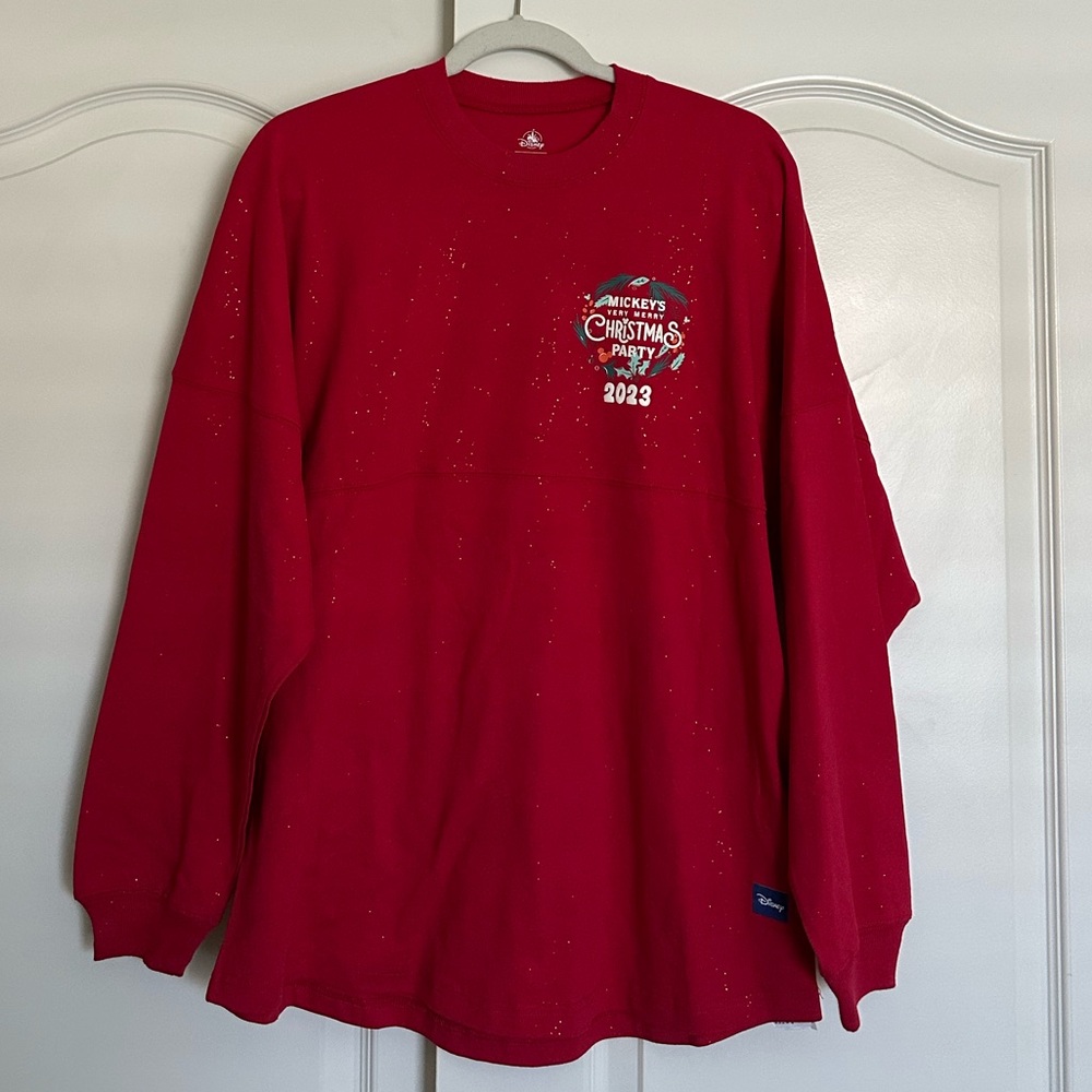 Disney Red "Joy to the World" Holiday Graphic Sweatshirt - Picture 3 of 6